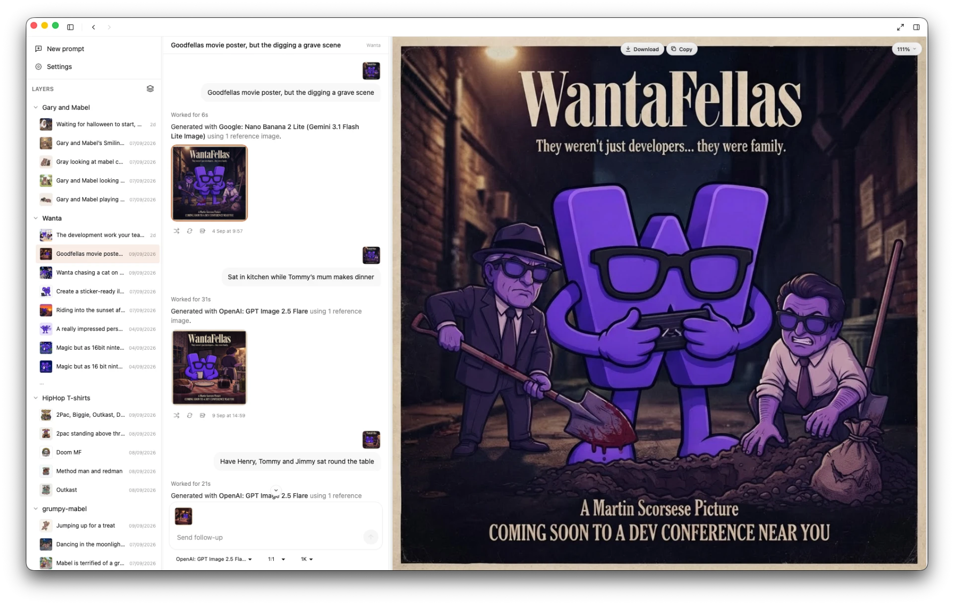 WantaFellas movie poster of the digging-a-grave scene